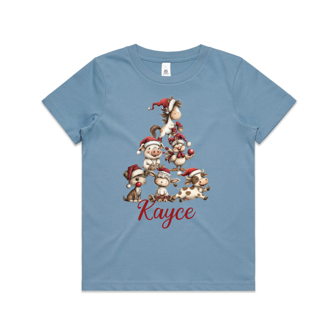 Personalised Farm Animal Christmas Tree Clothing - Baby, Kids and Adult Sizes