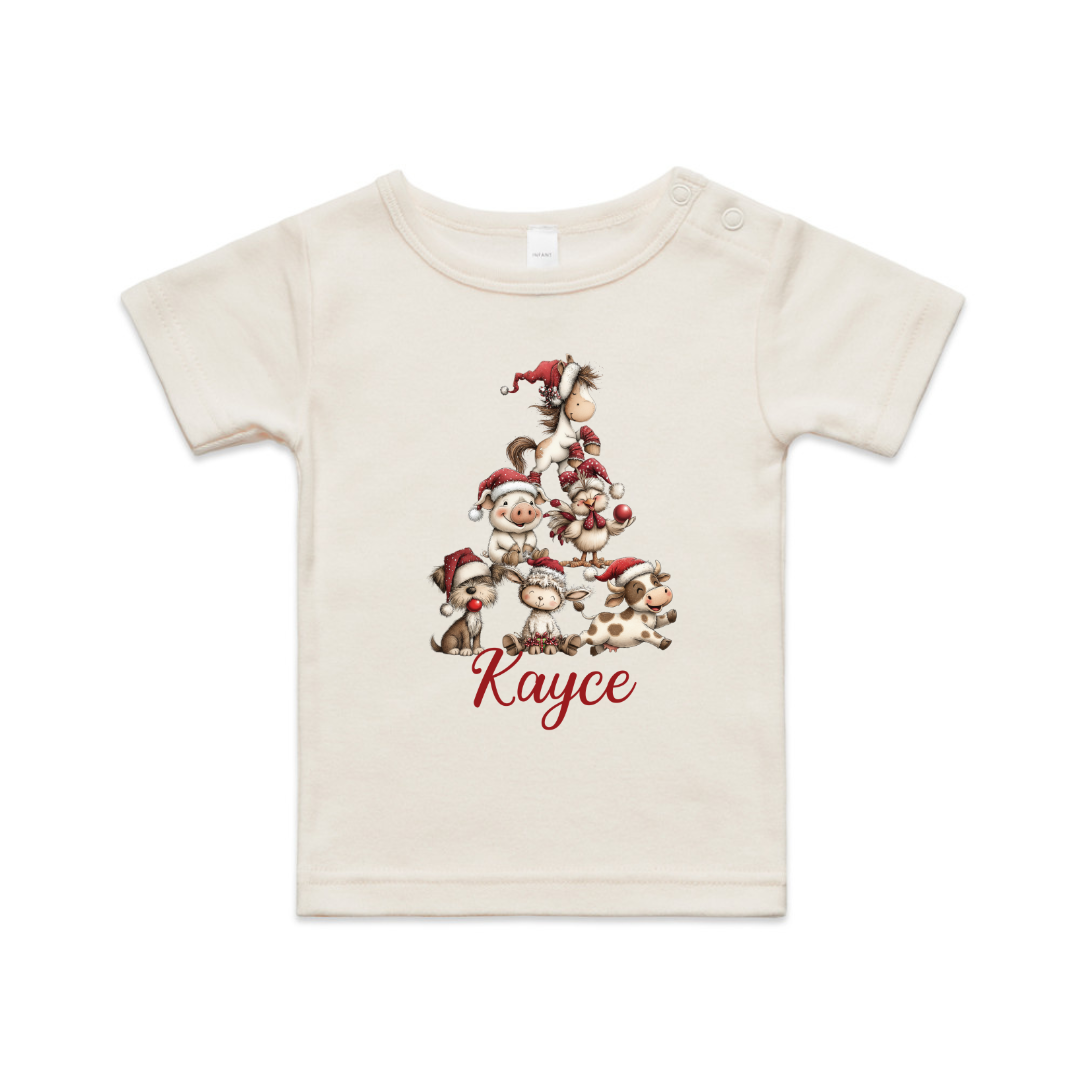 Personalised Farm Animal Christmas Tree Clothing - Baby, Kids and Adult Sizes