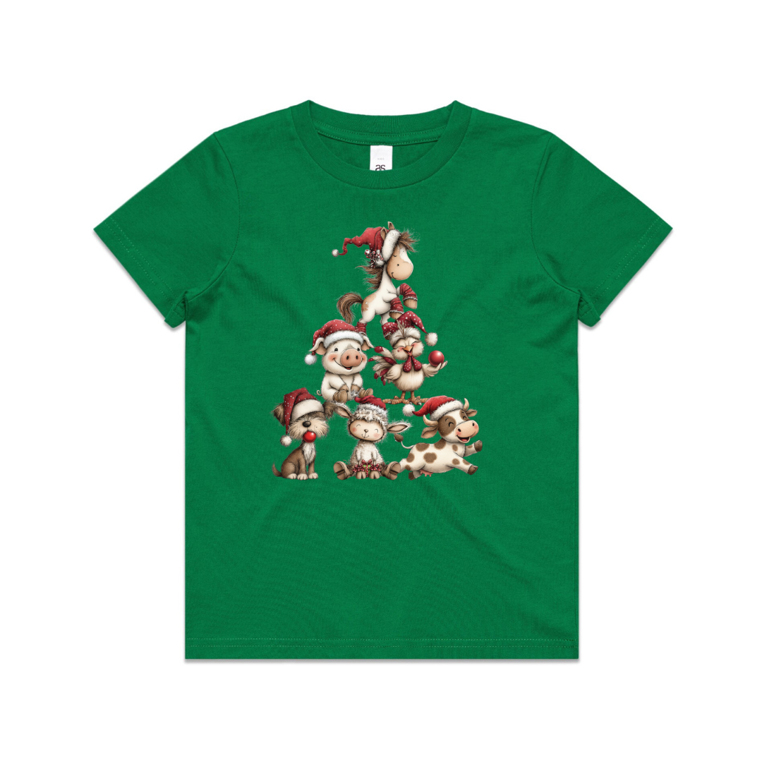 Farm Animal Christmas Tree Clothing - Baby, Kids and Adult Sizes