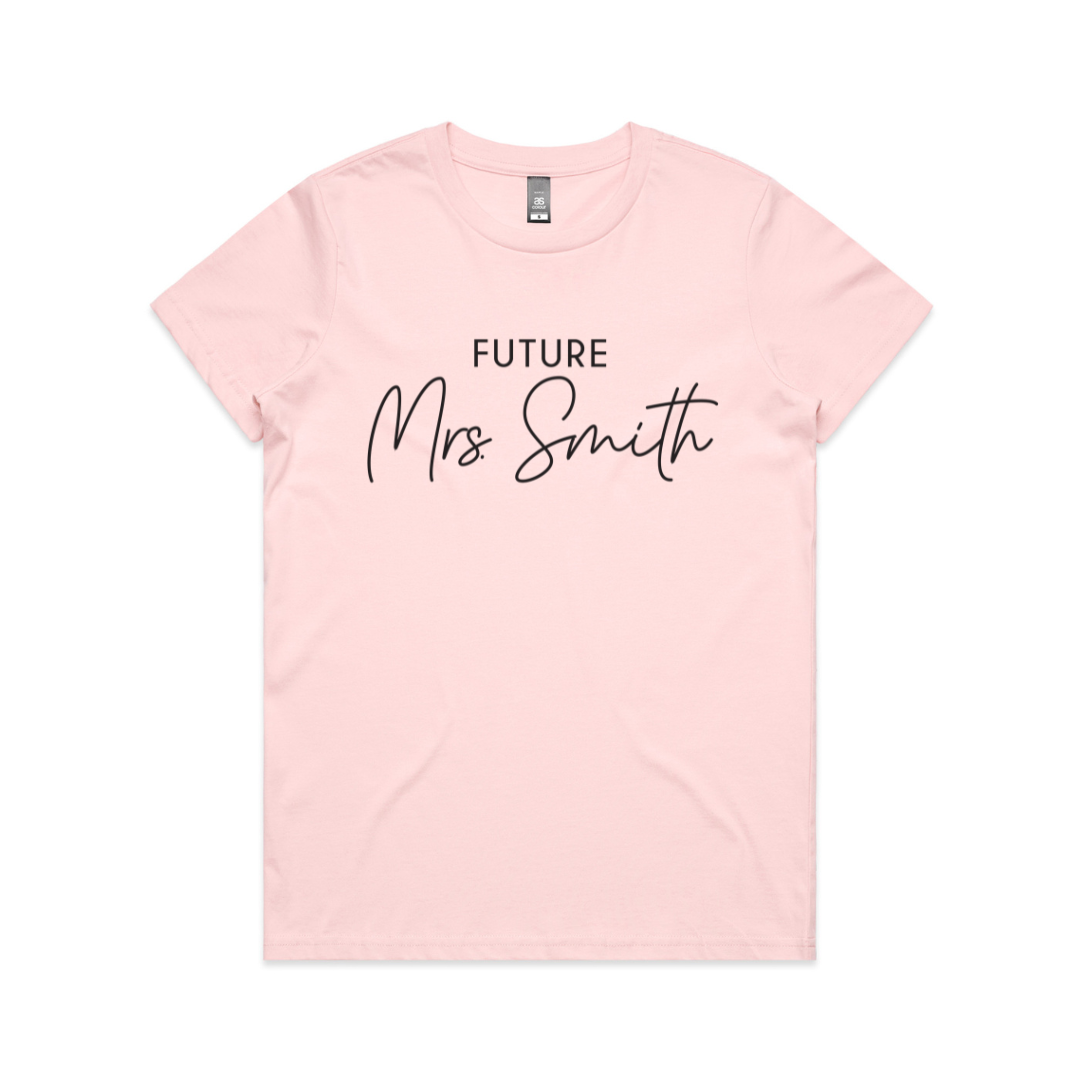Personalised Future Mrs T-Shirt, Jumper – Bride To Be Engagement