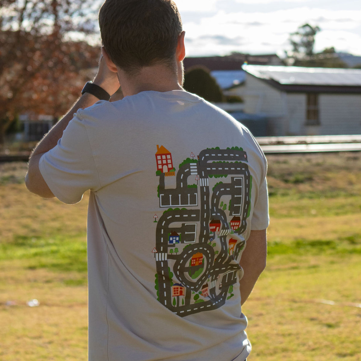 Dad's Car Track Front &amp; Back printed Garment