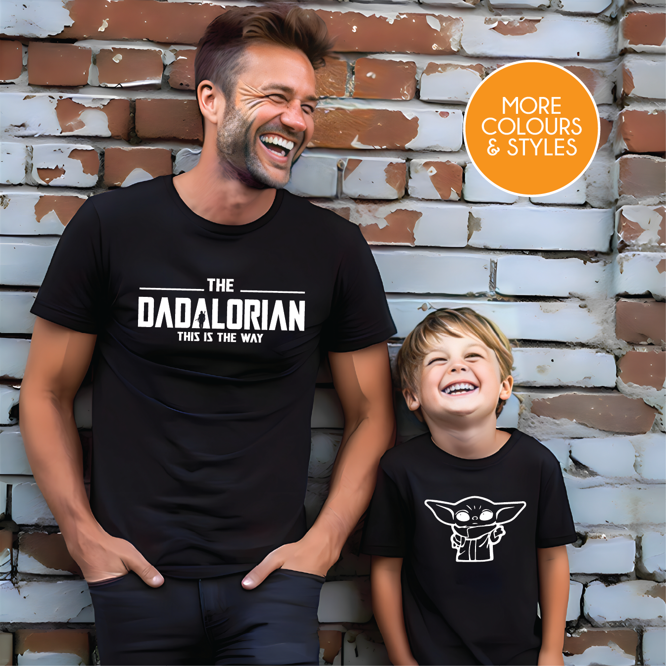 The Dadalorian This Is The Way & Matching Yoda (Mix & Match Your Colours, Sizes & Styles)