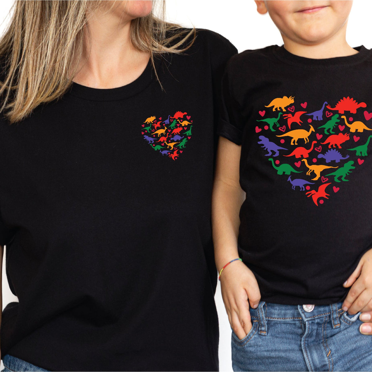 Multicoloured Dinosaur Heart (MORE COLOURS &amp; STYLES)