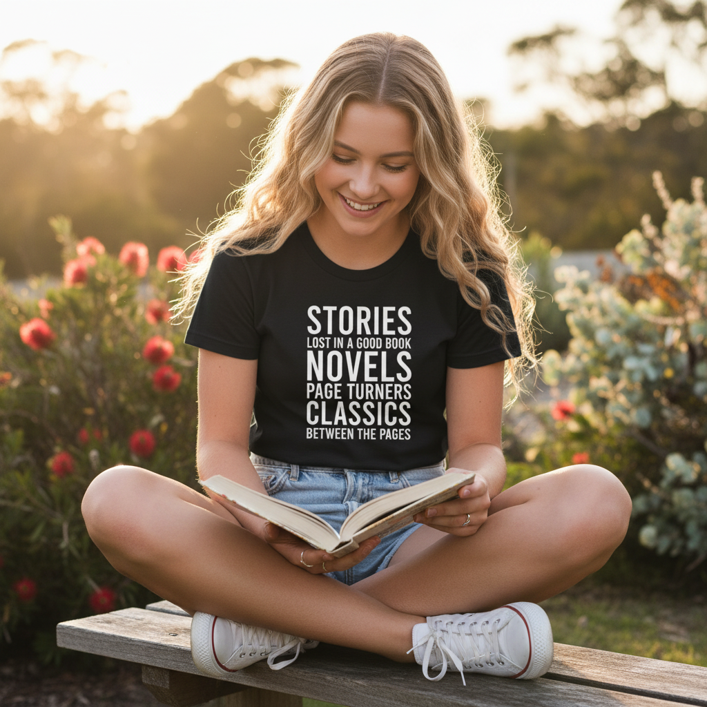 Book Lover T-Shirt – Stories Novels Classics Reader Tee