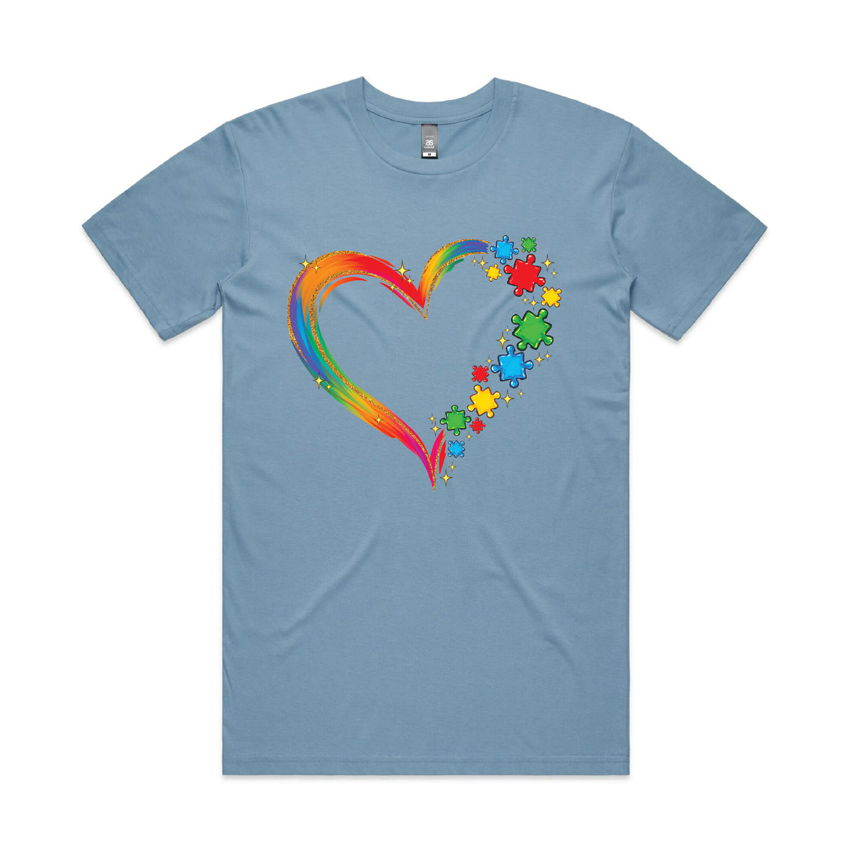 Autism Awareness Shirt Australia | Rainbow Heart Puzzle Tee | Autism Mum Shirt | Neurodiversity Support | All Sizes