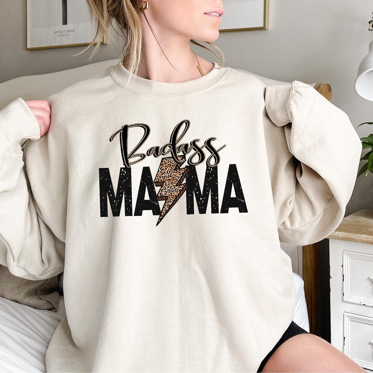 Badass Mama Shirt | Funny Mum T-Shirt | Mother’s Day Gift | Lightning Bolt Graphic Tee Australia