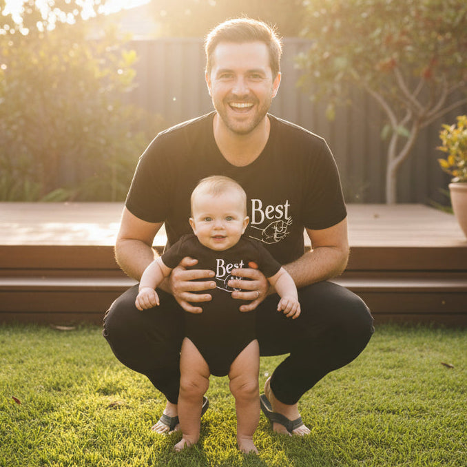 Best Buds Matching Dad and Son Shirts - Fist Bump Set
