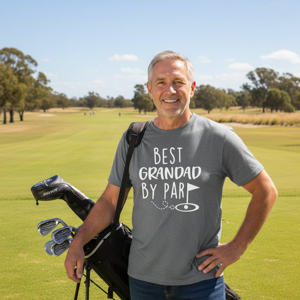 Best Grandad By Par T-Shirt – Funny Golf Grandad Gift