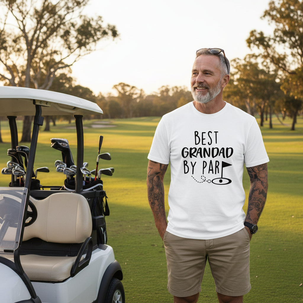 Best Grandad By Par T-Shirt – Funny Golf Grandad Gift