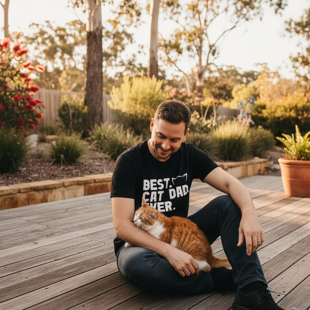 Best Cat Dad Ever Tee - Funny Cat Dad Shirt