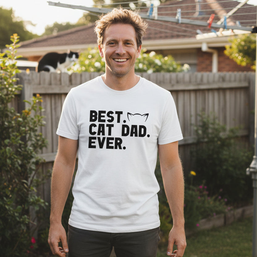 Best Cat Dad Ever Tee - Funny Cat Dad Shirt