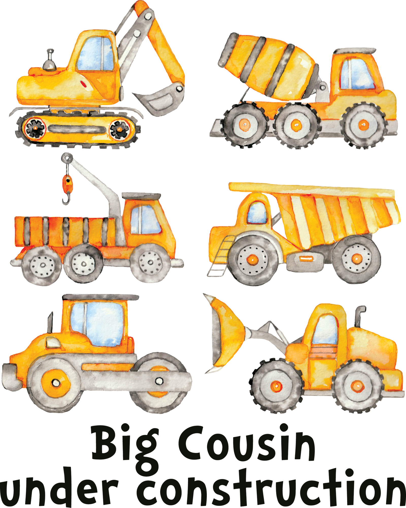 Big Cousin Under Construction T-Shirt, Promoted To Big Cousin And Digging it T-Shirt, Big Cousin Shirt, I'm Going To Be A Big Cousin Tee