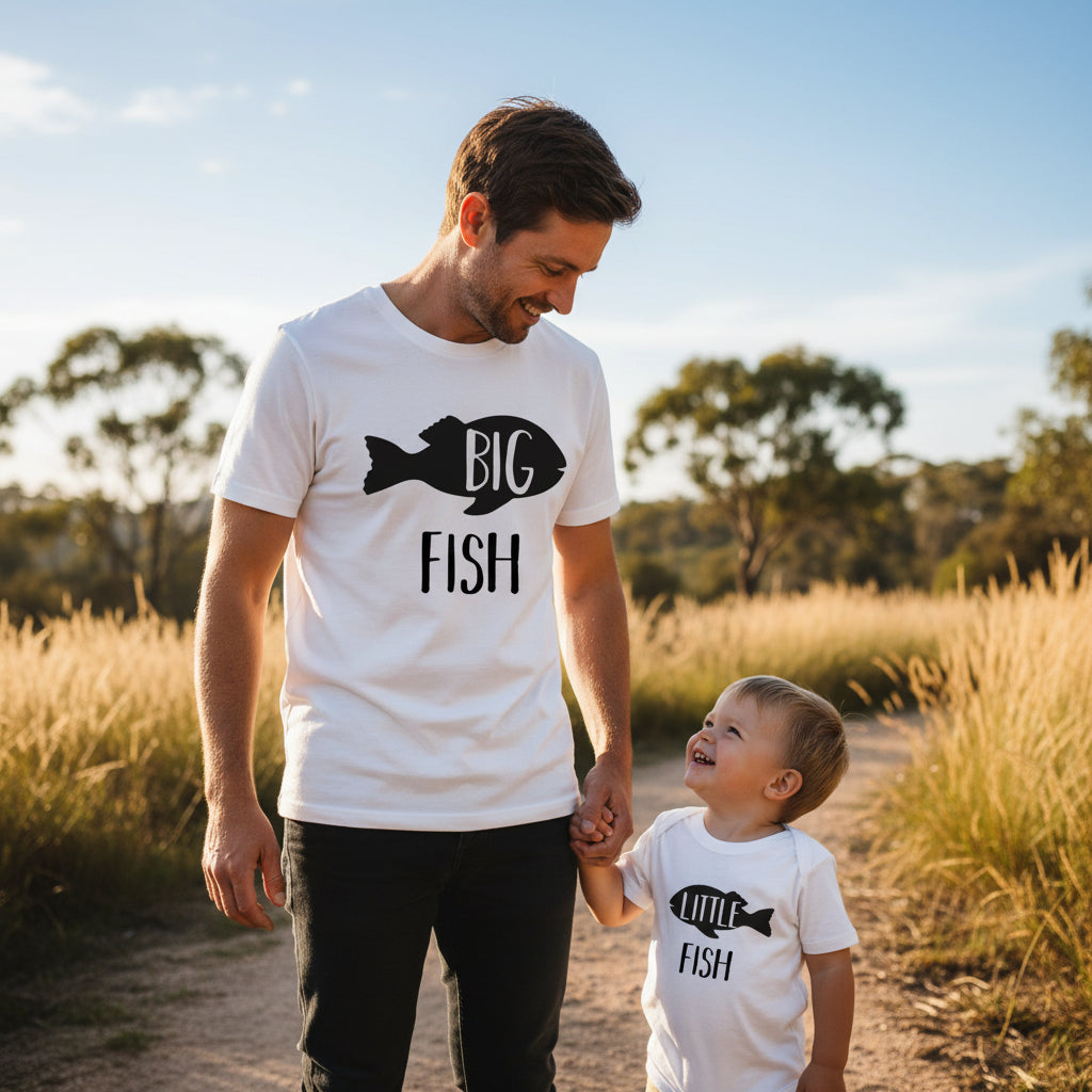 Big Fish T-Shirt – Matching Daddy & Baby Fishing Gift