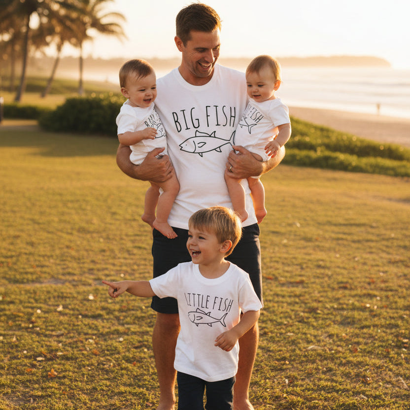 Big Fish Little Fish – Matching Family Fishing T-Shirt