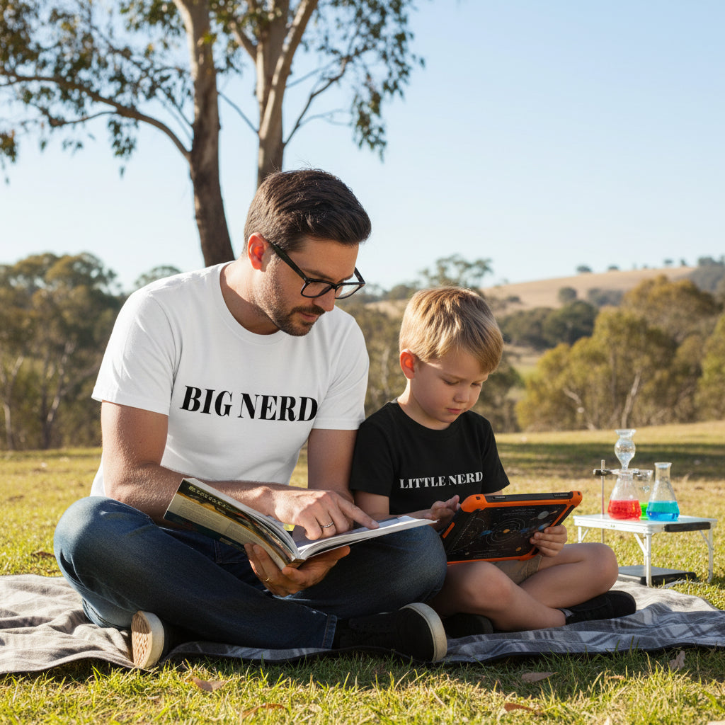 Big Nerd Little Nerd – Matching Daddy & Me Father's Day Tee