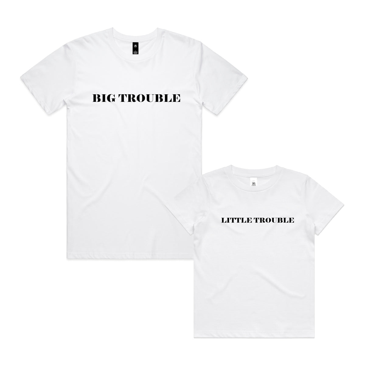 Big Trouble Little Trouble – Matching Daddy & Me T-Shirts