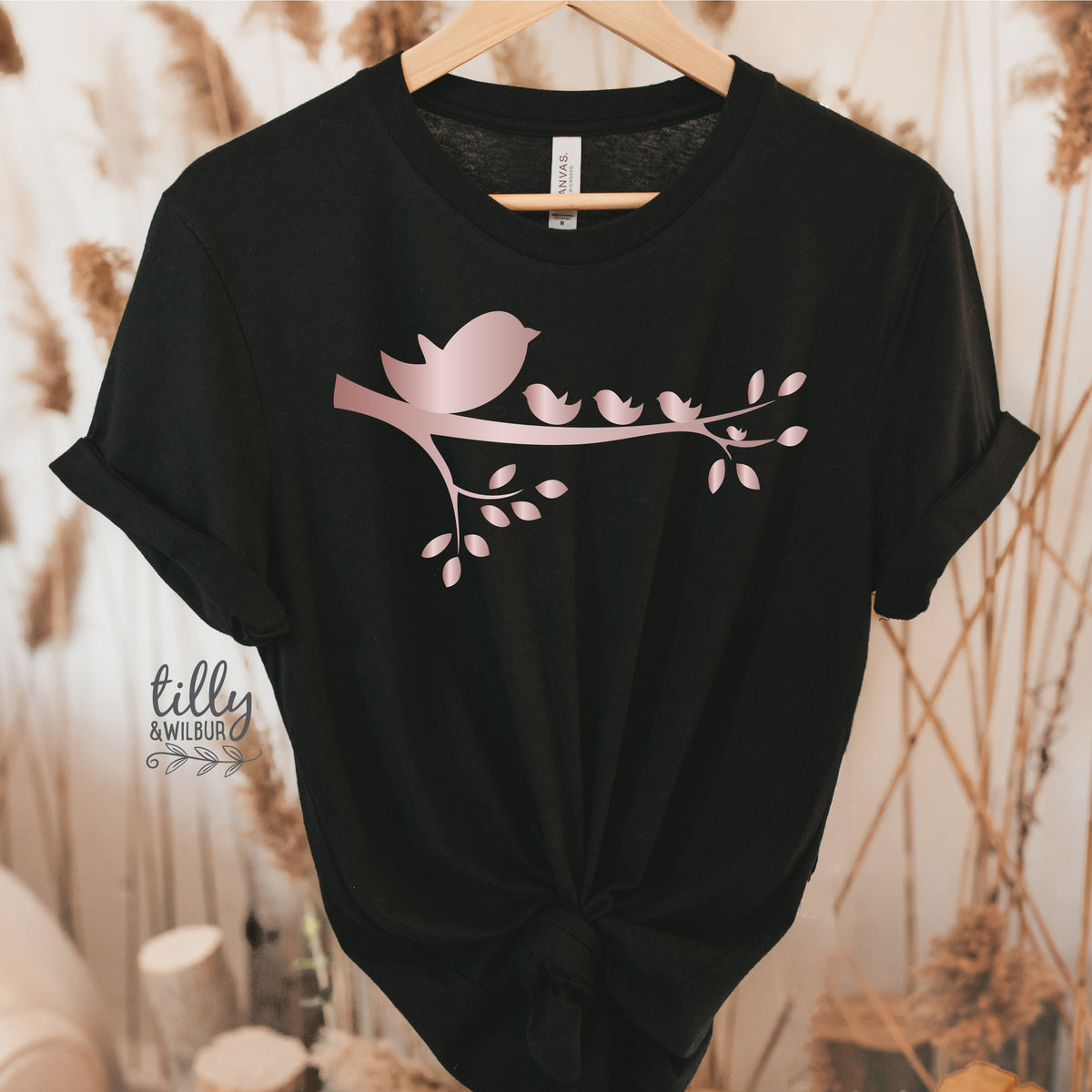 Personalised Mum Birds Shirt | Custom Family Bird Design | Mother's Day Gift | Grandma Gift | T-Shirts Hoodies Sweatshirts