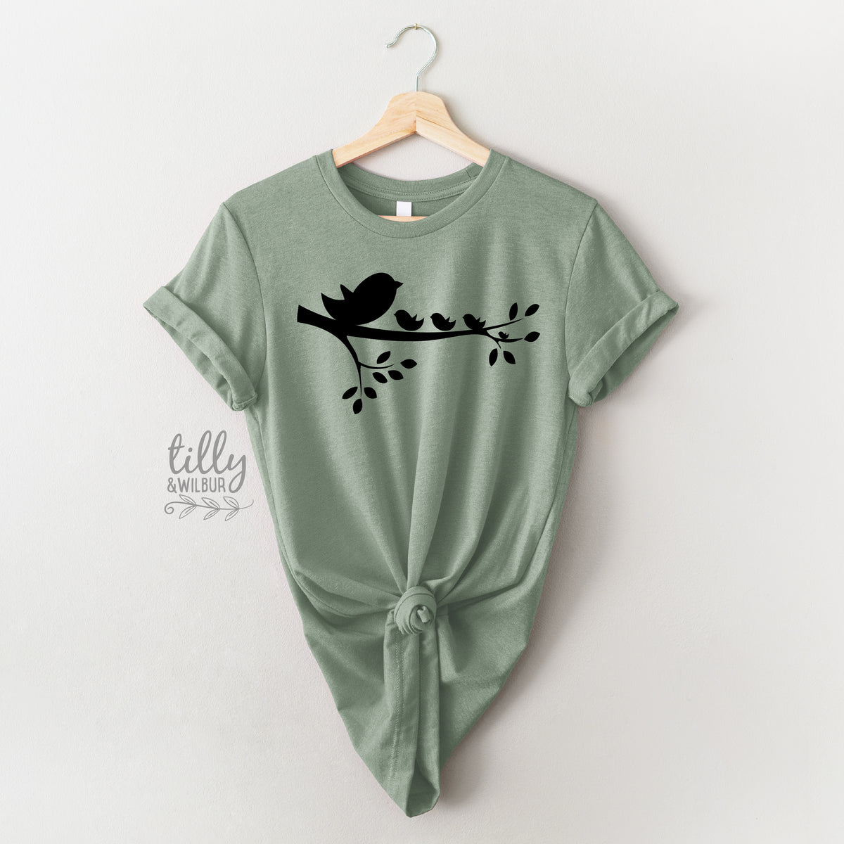 Personalised Mum Birds Shirt | Custom Family Bird Design | Mother's Day Gift | Grandma Gift | T-Shirts Hoodies Sweatshirts