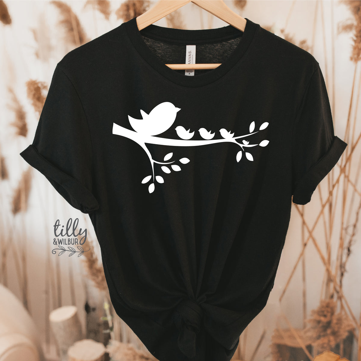 Personalised Mum Birds Shirt | Custom Family Bird Design | Mother's Day Gift | Grandma Gift | T-Shirts Hoodies Sweatshirts