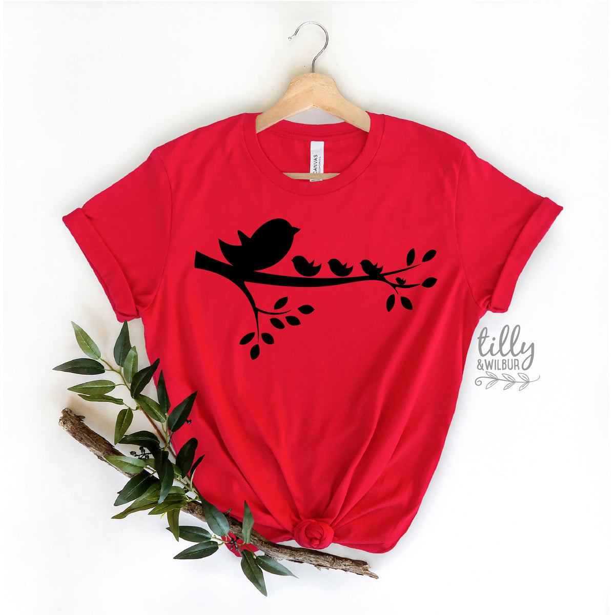Personalised Mum Birds Shirt | Custom Family Bird Design | Mother's Day Gift | Grandma Gift | T-Shirts Hoodies Sweatshirts