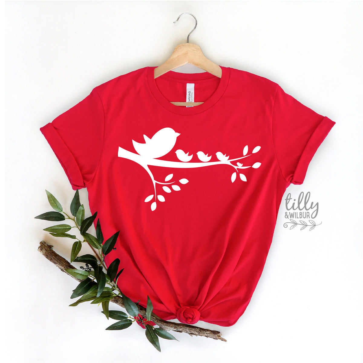 Personalised Mum Birds Shirt | Custom Family Bird Design | Mother's Day Gift | Grandma Gift | T-Shirts Hoodies Sweatshirts