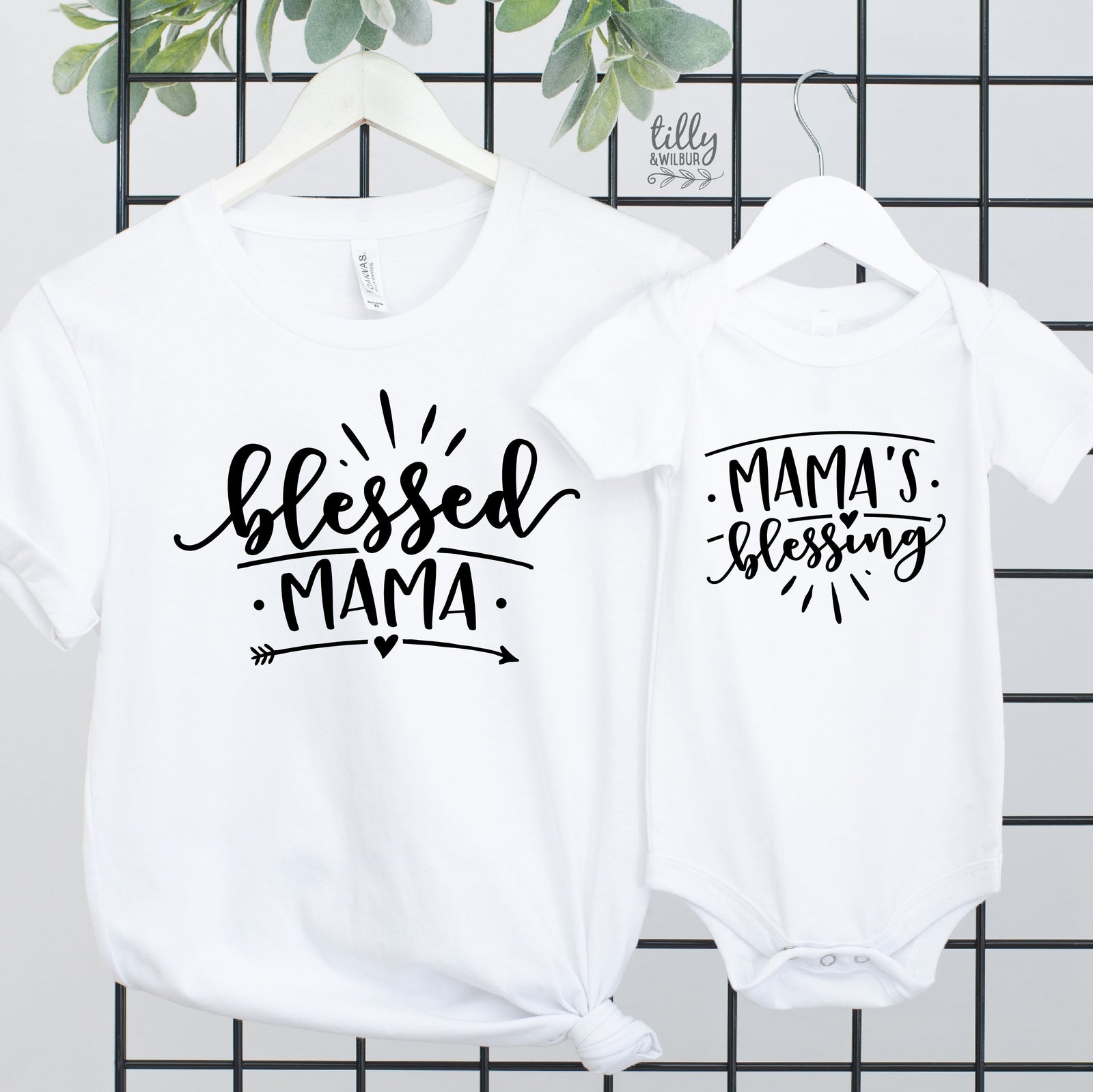 Blessed Mama Shirt & Baby Bodysuit Set | Matching Mum & Baby Outfit | Mama’s Blessing | Mother’s Day Gift Set