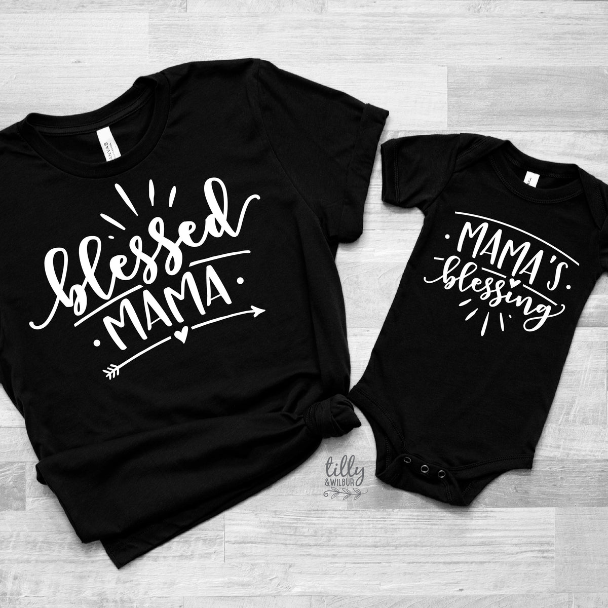 Blessed Mama Shirt & Baby Bodysuit Set | Matching Mum & Baby Outfit | Mama’s Blessing | Mother’s Day Gift Set