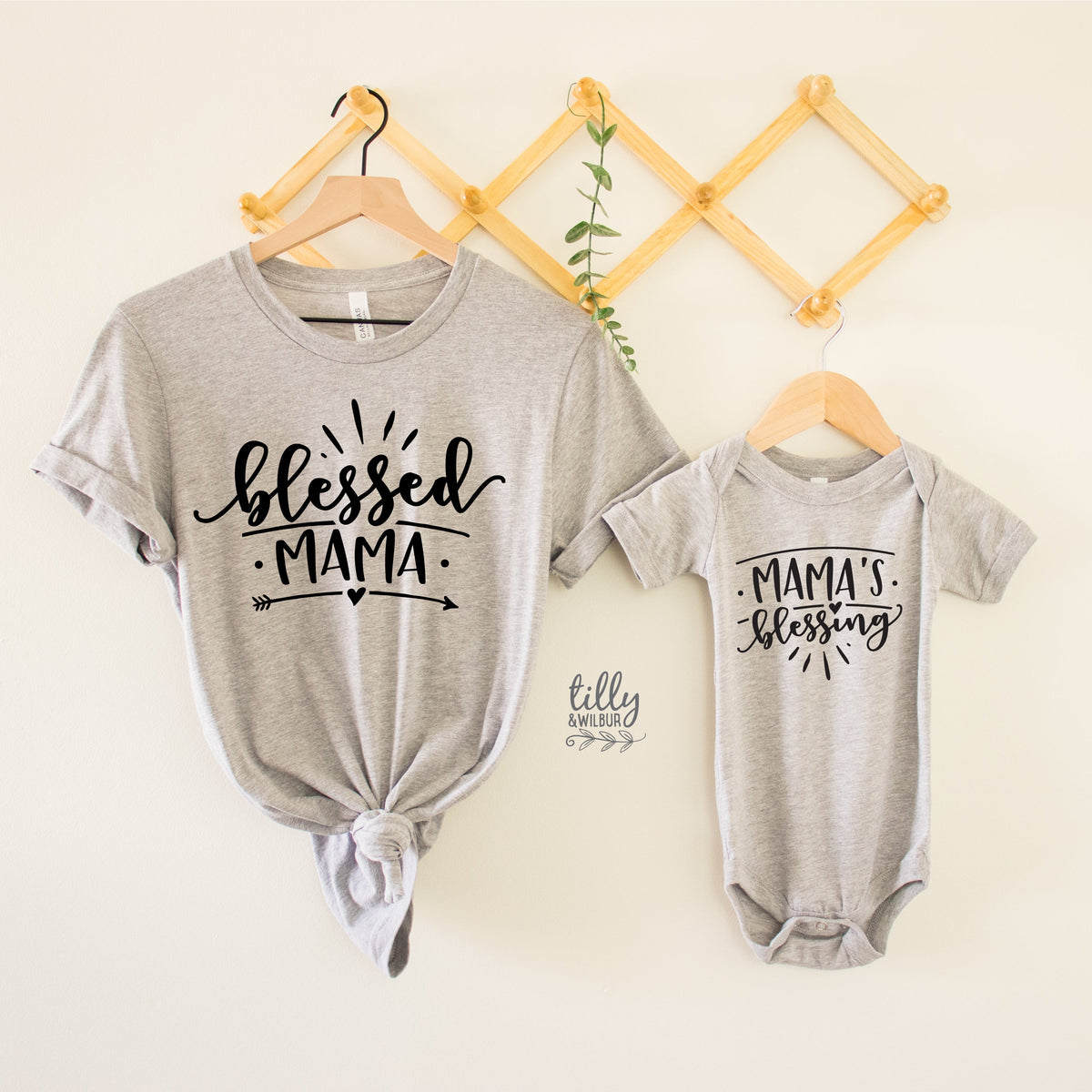 Blessed Mama Shirt & Baby Bodysuit Set | Matching Mum & Baby Outfit | Mama’s Blessing | Mother’s Day Gift Set