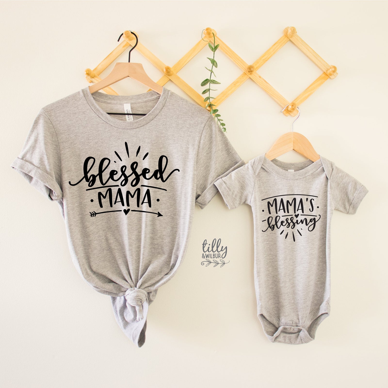 Blessed Mama Shirt & Baby Bodysuit Set | Matching Mum & Baby Outfit | Mama’s Blessing | Mother’s Day Gift Set