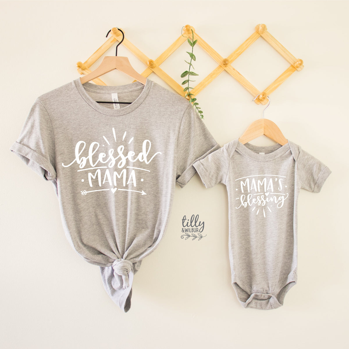 Blessed Mama Shirt & Baby Bodysuit Set | Matching Mum & Baby Outfit | Mama’s Blessing | Mother’s Day Gift Set