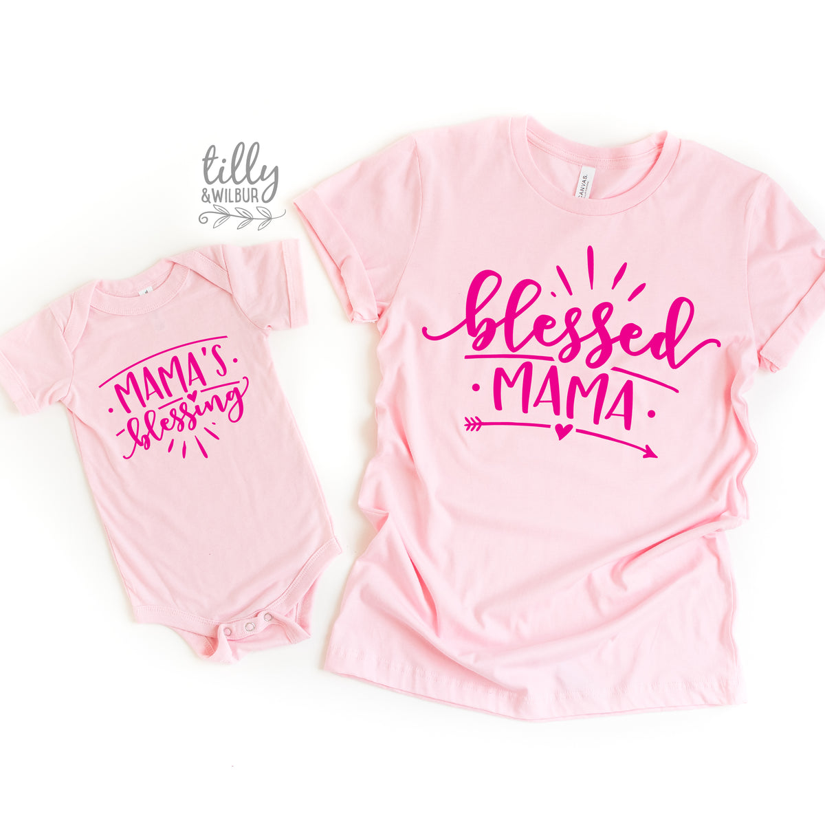 Blessed Mama Shirt & Baby Bodysuit Set | Matching Mum & Baby Outfit | Mama’s Blessing | Mother’s Day Gift Set