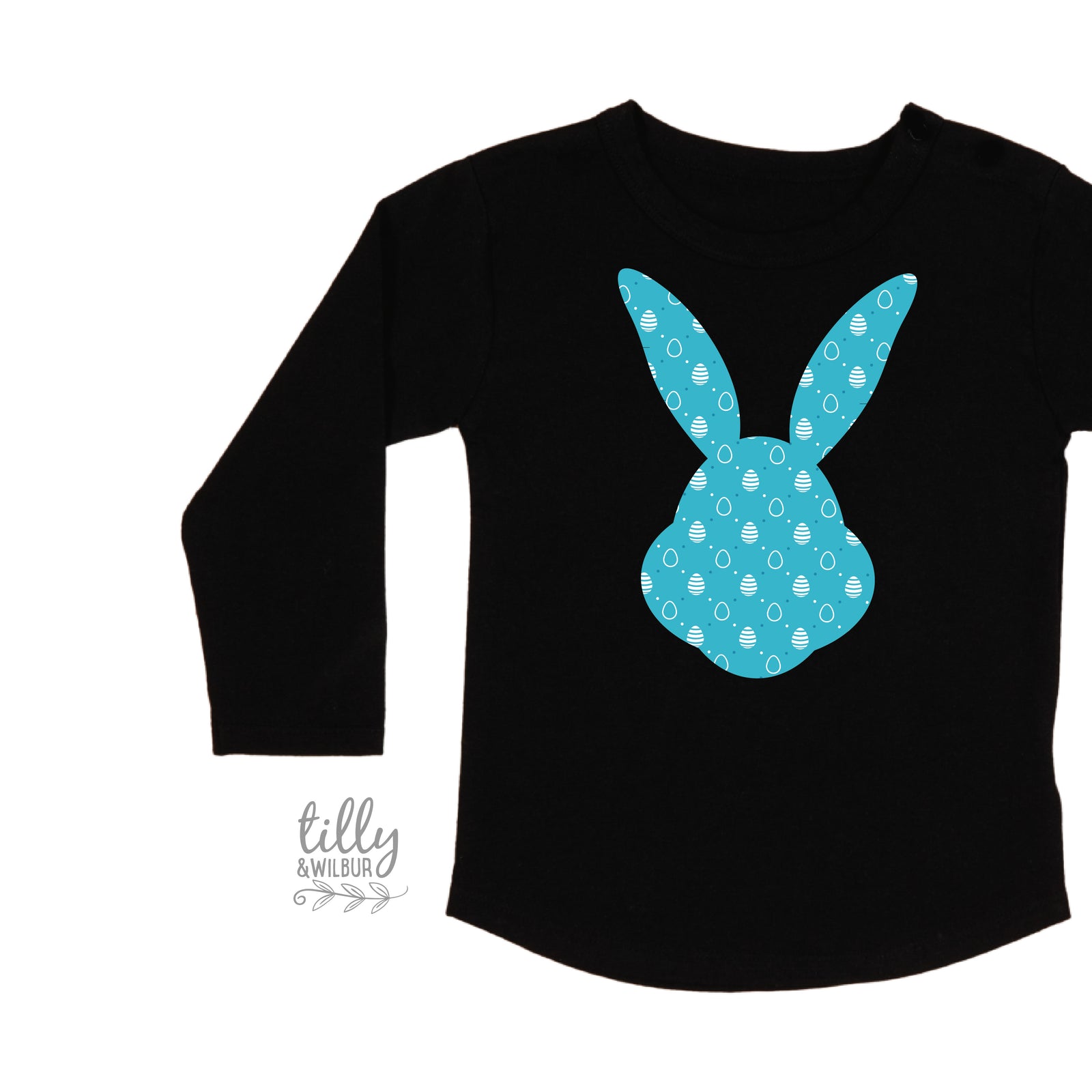 Blue Easter Bunny Kids Shirt | Easter Bunny Silhouette Shirt | Easter Egg Hunt Shirt | Baby Toddler Kids Easter Outfit | Boys Girls Easter Tee