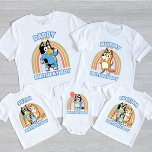 Bluey Family Birthday T-Shirts (Birthday Boy)