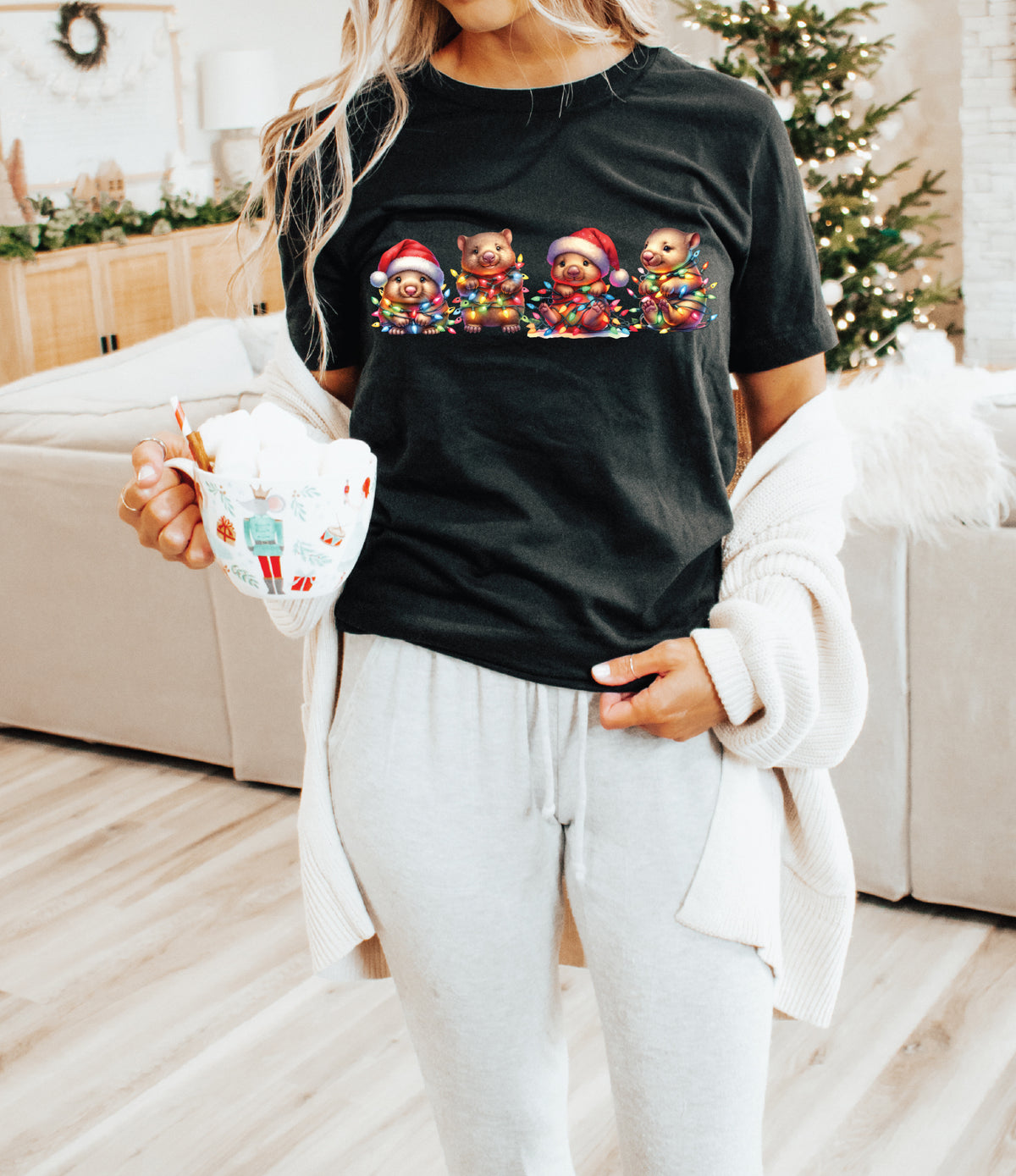 Christmas Wombats T-Shirt - Australian Native Christmas Tee