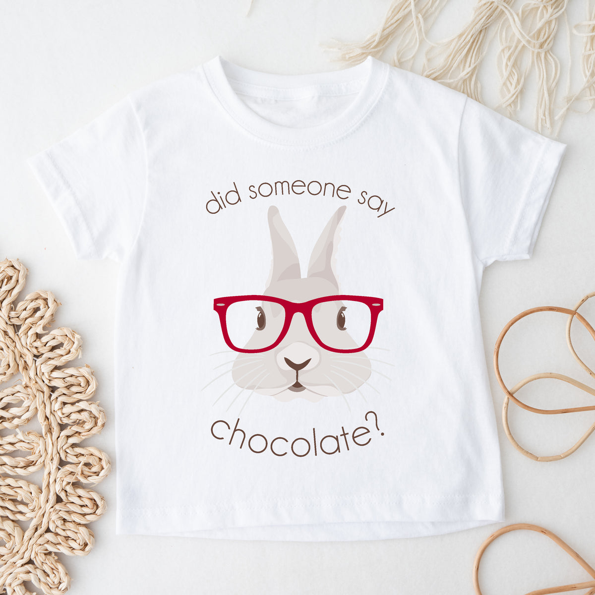 Did Someone Say Chocolate Easter Shirt | Funny Bunny T-Shirt Women Girls Kids
