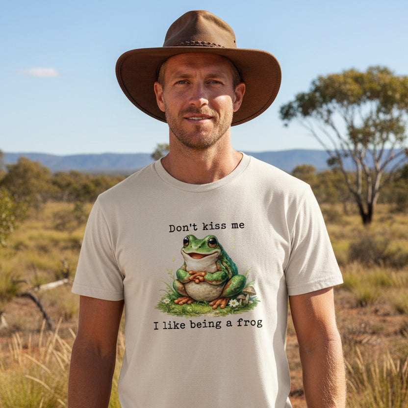 Don't Kiss Me I Like Being A Frog T-Shirt - Funny Frog Tee