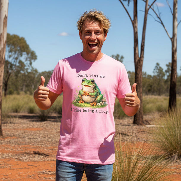 Don't Kiss Me I Like Being A Frog T-Shirt - Funny Frog Tee