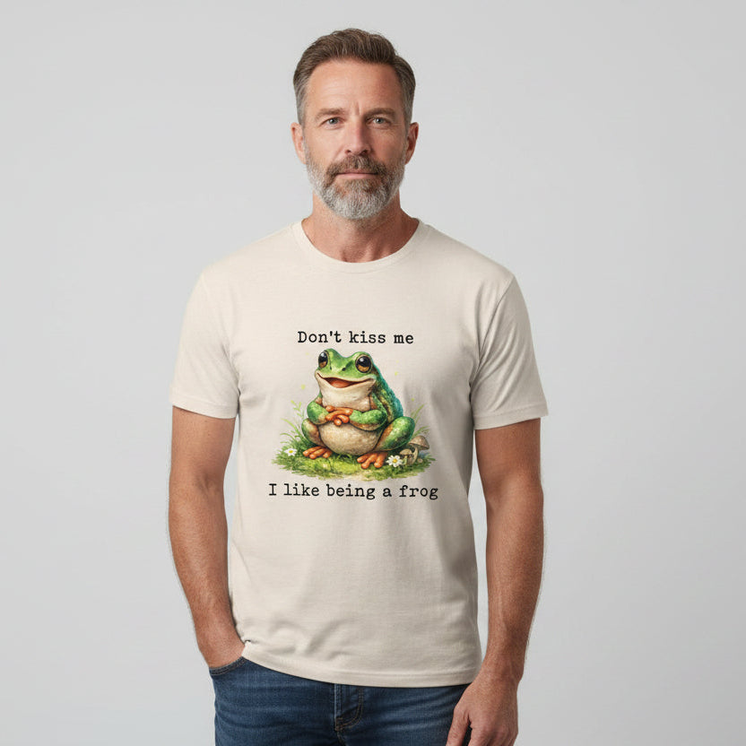 Don't Kiss Me I Like Being A Frog T-Shirt - Funny Frog Tee