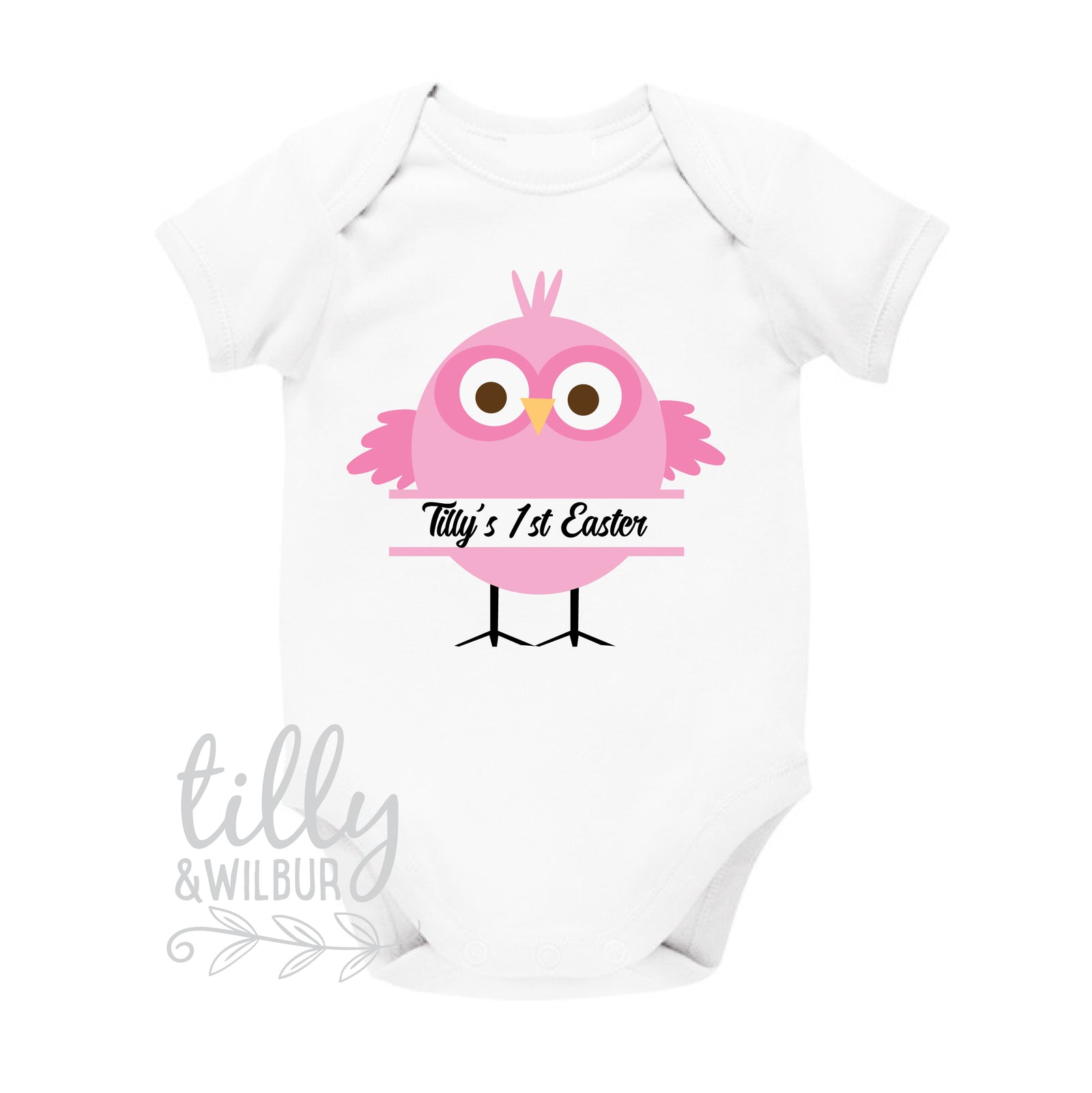 Personalised First Easter Baby Bodysuit | Custom Name Easter Chick Outfit | Baby Easter Shirt