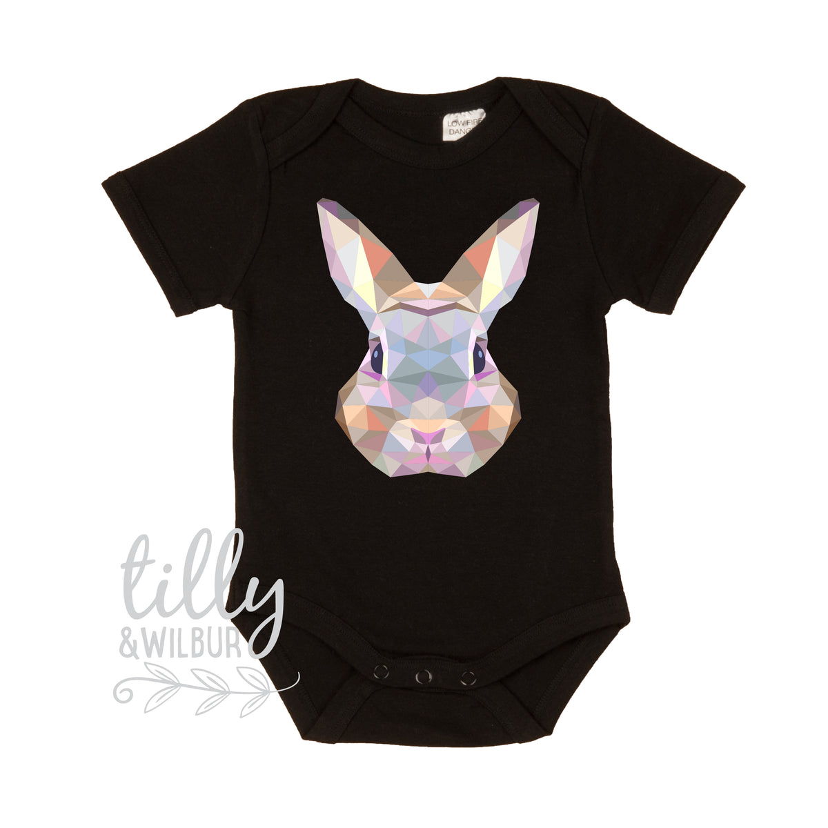 Geometric Bunny Easter Shirt | Modern Bunny Face Easter Top Family Matching Outfit Adults Kids Baby