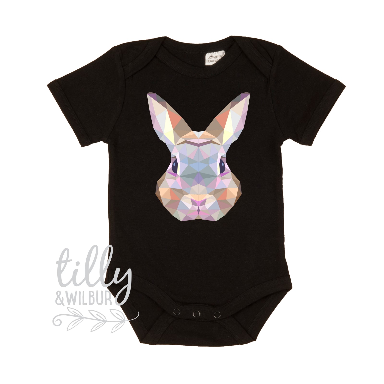 Geometric Bunny Easter Shirt | Modern Bunny Face Easter Top Family Matching Outfit Adults Kids Baby