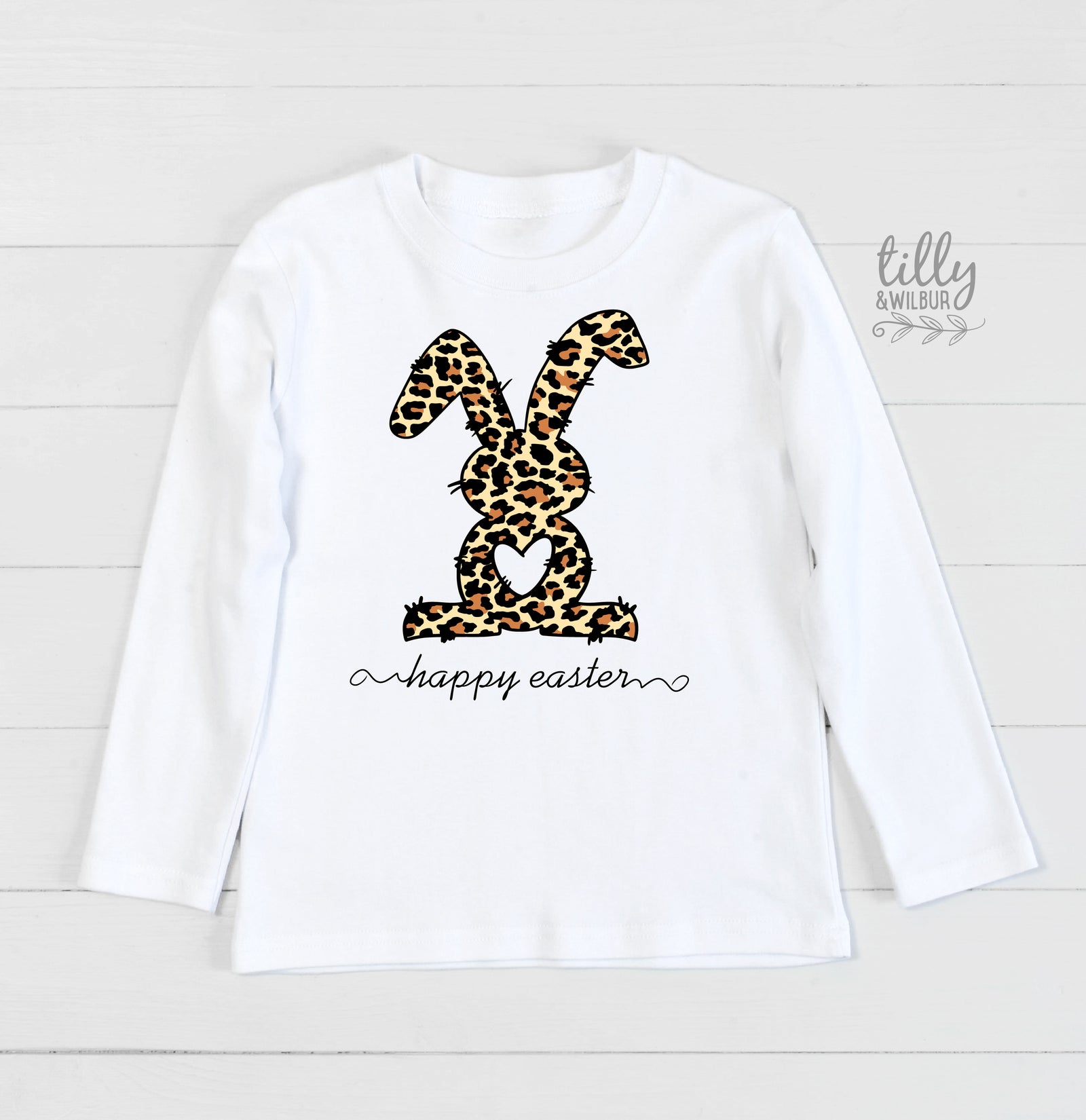 Leopard Bunny Easter Shirt Australia | Happy Easter Bunny Tee Kids Baby Adults | Cute Easter Outfit