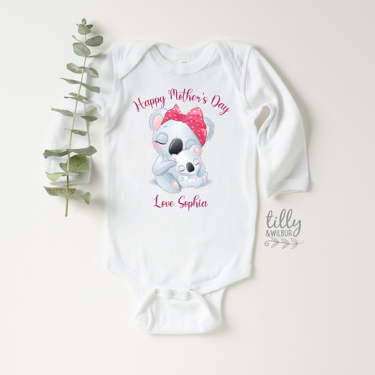 Happy Mother’s Day Baby Bodysuit | Personalised Baby Outfit | Custom Name Baby Suit | Mother’s Day Gift from Baby