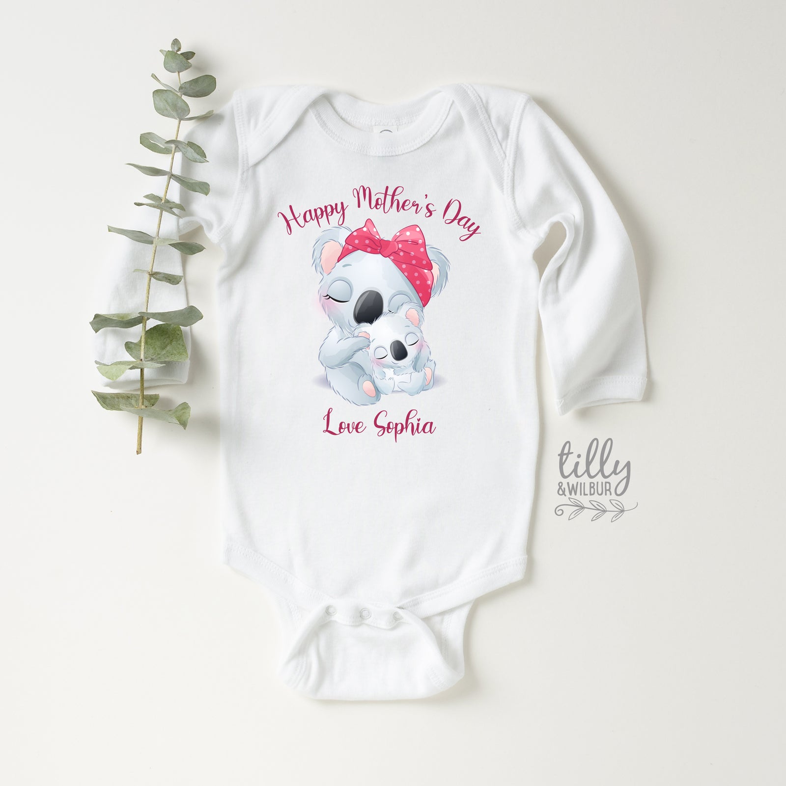 Happy Mother’s Day Baby Bodysuit | Personalised Baby Outfit | Custom Name Baby Suit | Mother’s Day Gift from Baby
