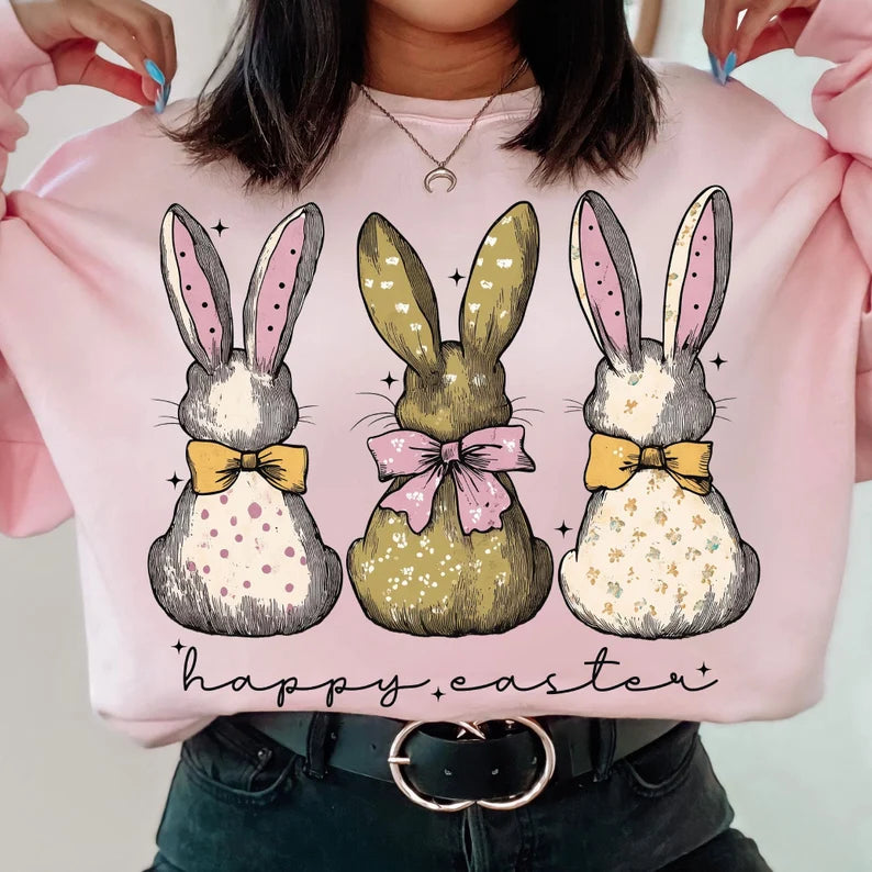 Happy Easter Vintage Bunnies