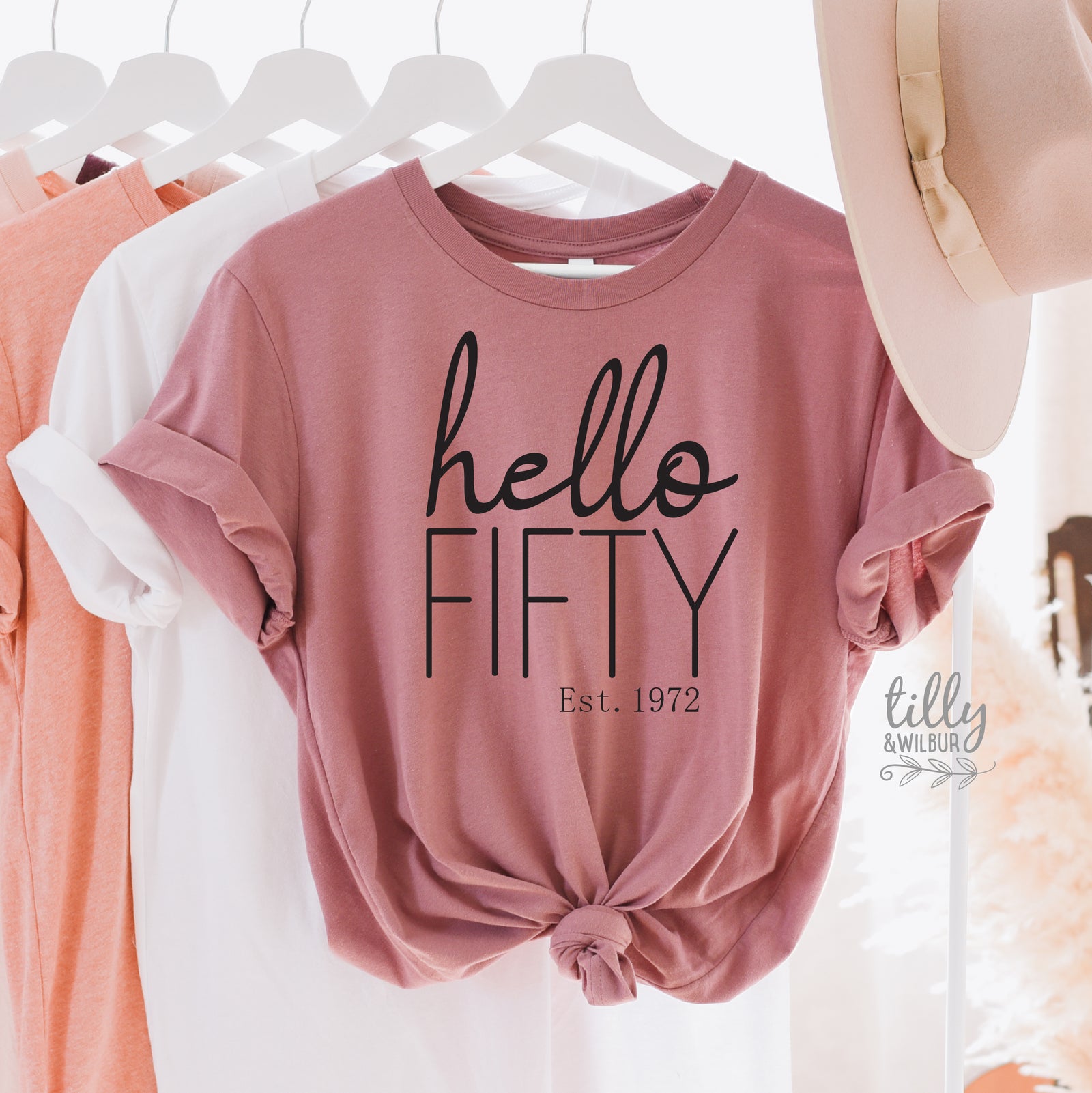 Hello Fifty With Custom Est Year