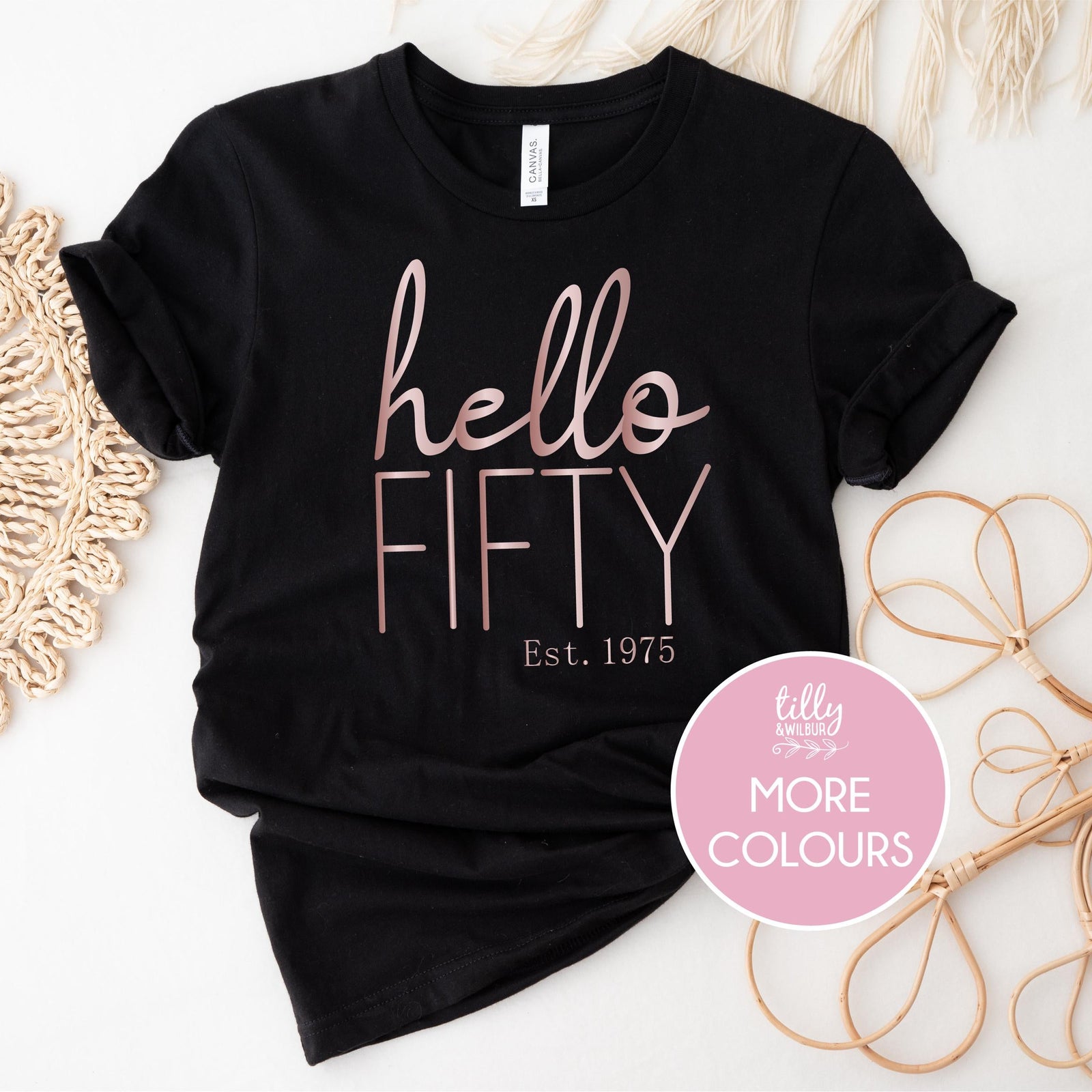 Hello Fifty With Custom Est Year