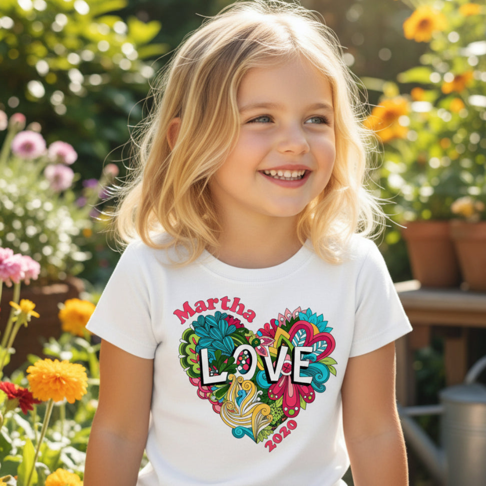 Personalised Hippy Love, Add your Name and Year!