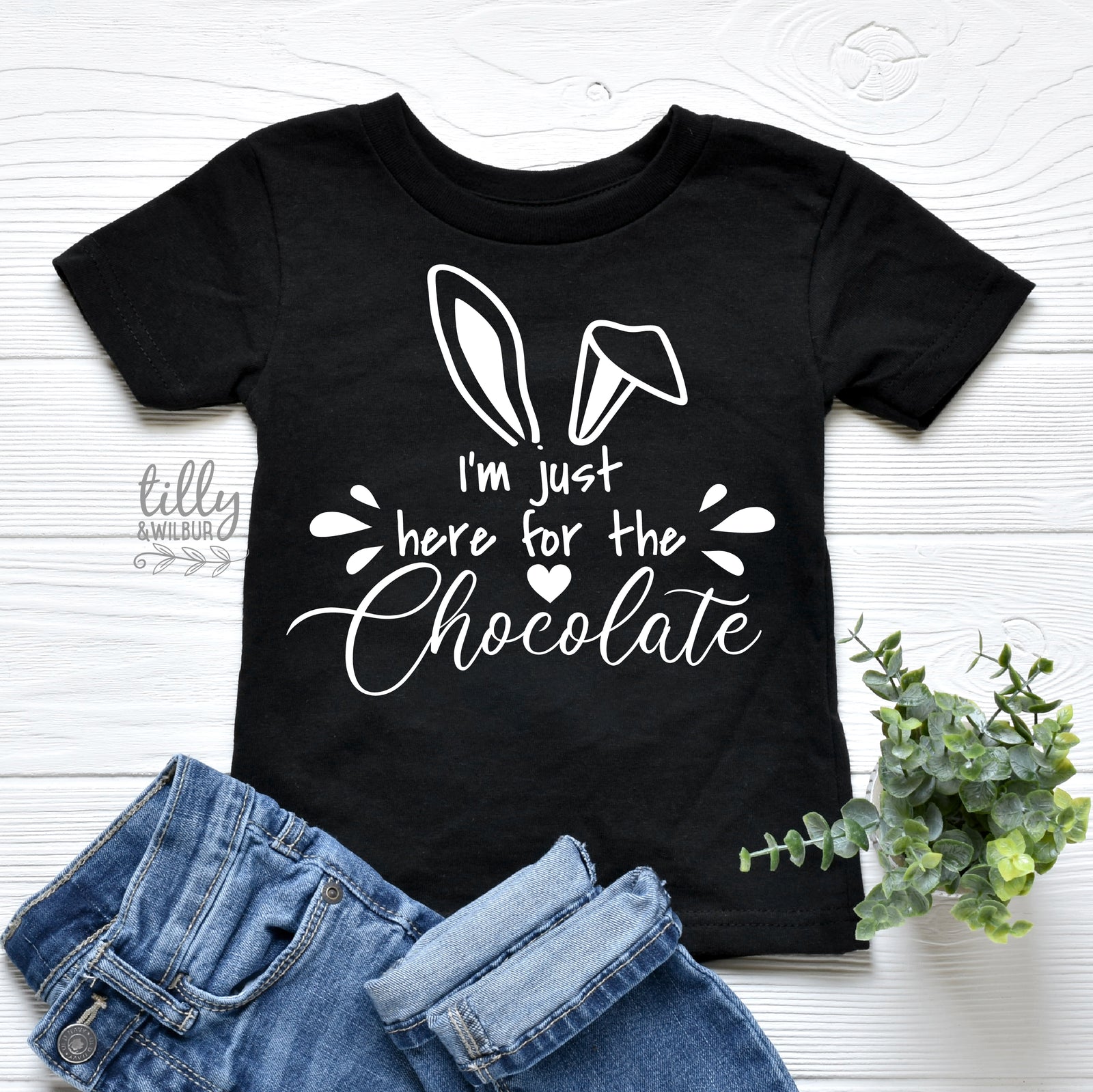 I’m Just Here For The Chocolate Kids Easter Shirt | Funny Easter Bunny Toddler T-Shirt | Easter Outfit Australia