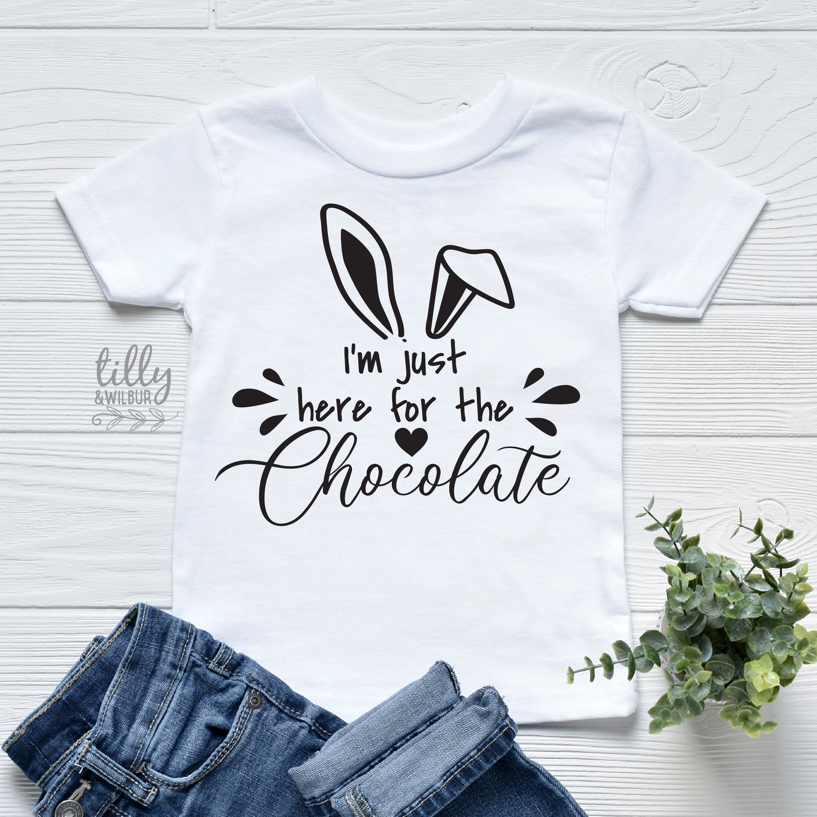 I’m Just Here For The Chocolate Kids Easter Shirt | Funny Easter Bunny Toddler T-Shirt | Easter Outfit Australia